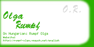 olga rumpf business card